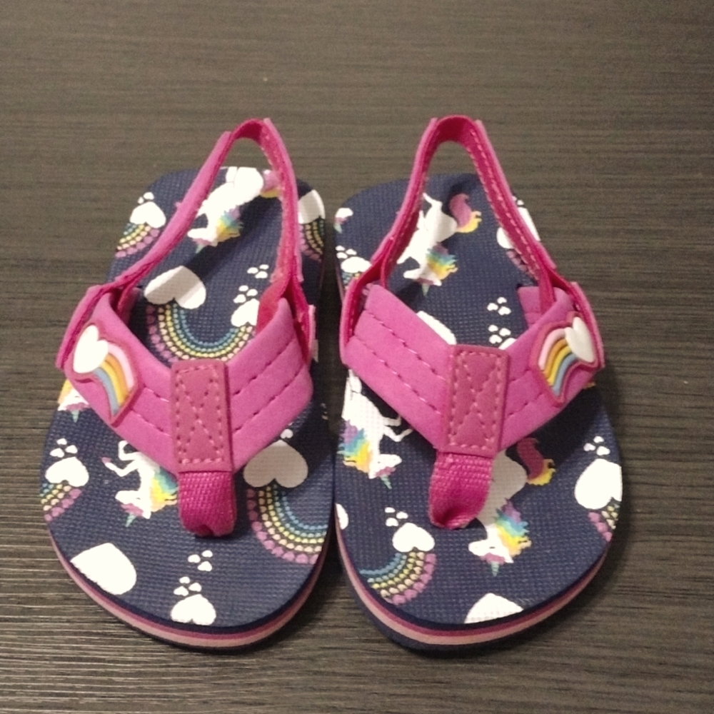 Girls size 5-6 unicorn sandals